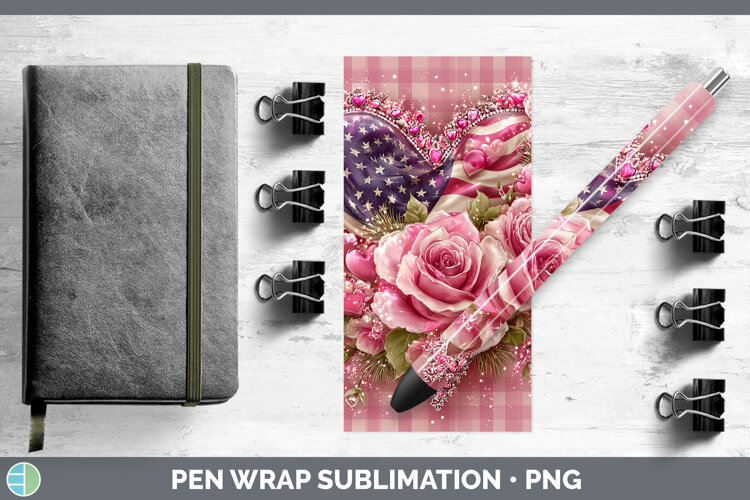 GorgeousChecker Valentine Pen Wrap design.