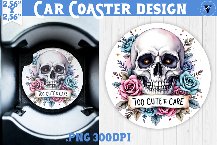 Car Coaster | Checkered | Retro Halloween