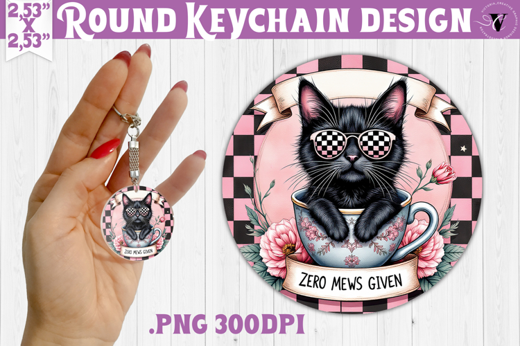 Round keychain | Checkered | Retro and Vintage
