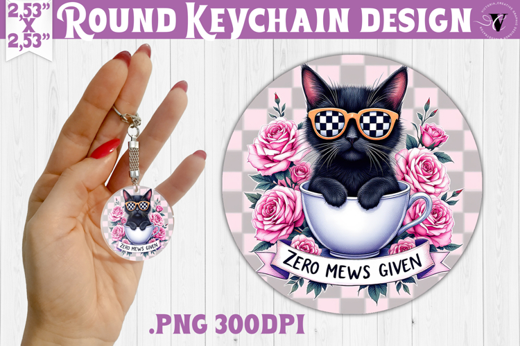 Round keychain | Checkered | Retro and Vintage
