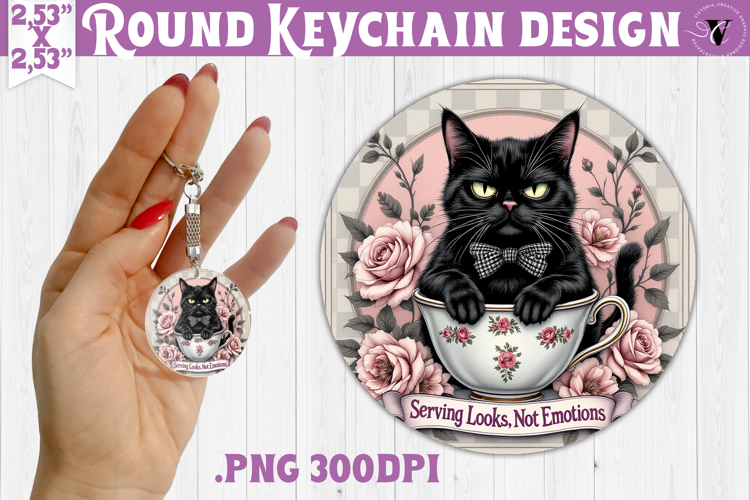 Round keychain | Checkered | Retro and Vintage
