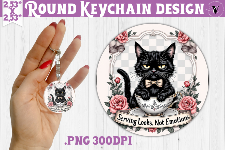 Round keychain | Checkered | Retro and Vintage