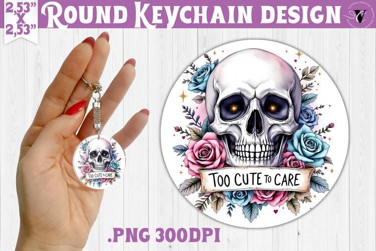 Round keychain | Checkered | Retro Halloween