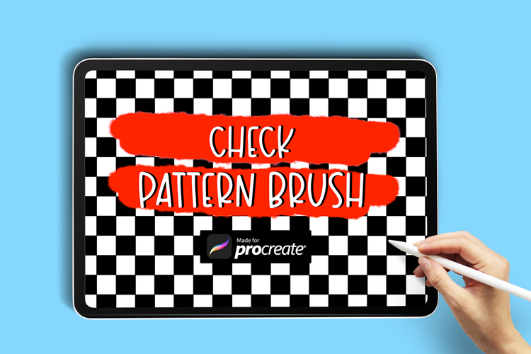 Checkerboard Pattern Brush| Procreate Brush