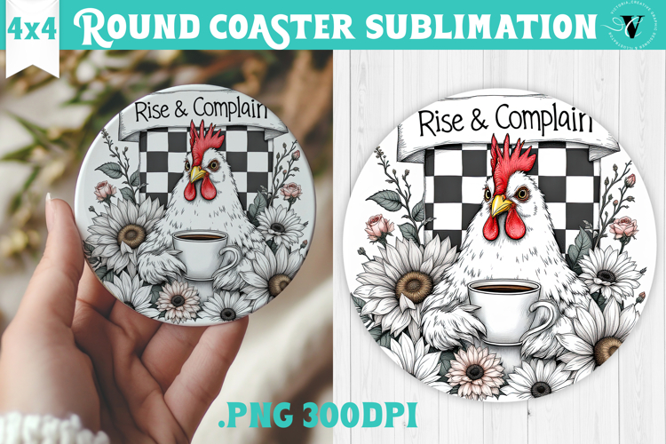 Round Coasters | Checkered | Retro and Vintage