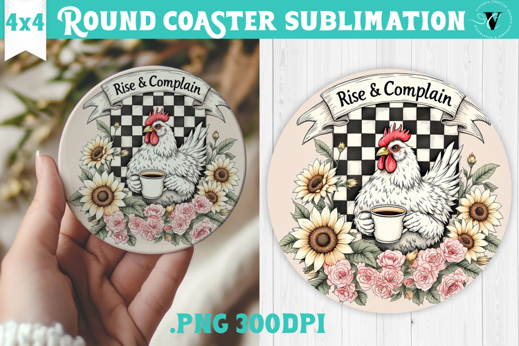Round Coasters | Checkered | Retro and Vintage