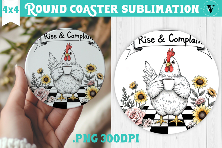 Round Coasters | Checkered | Retro and Vintage