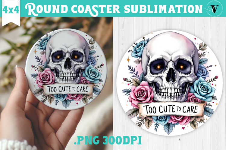 Round Coasters | Checkered | Retro Halloween
