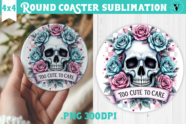Round Coasters | Checkered | Retro Halloween