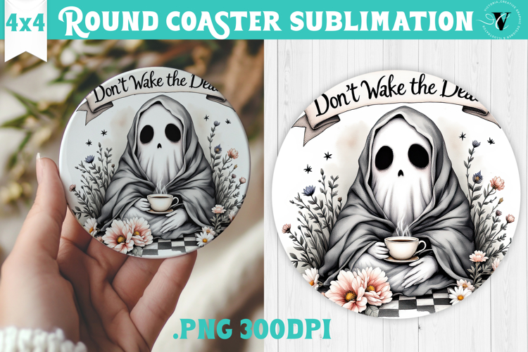Round Coasters | Checkered | Retro Halloween