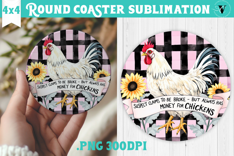 Round Coasters | Checkered | Retro and Vintage