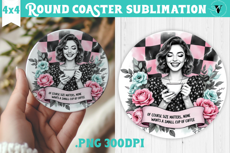 Round Coasters | Checkered | Retro and Vintage