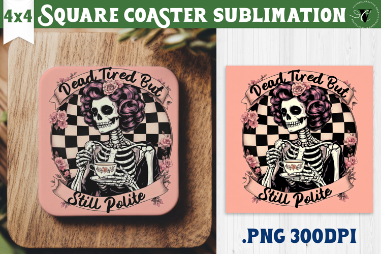 Square Coasters | Checkered | Retro Halloween