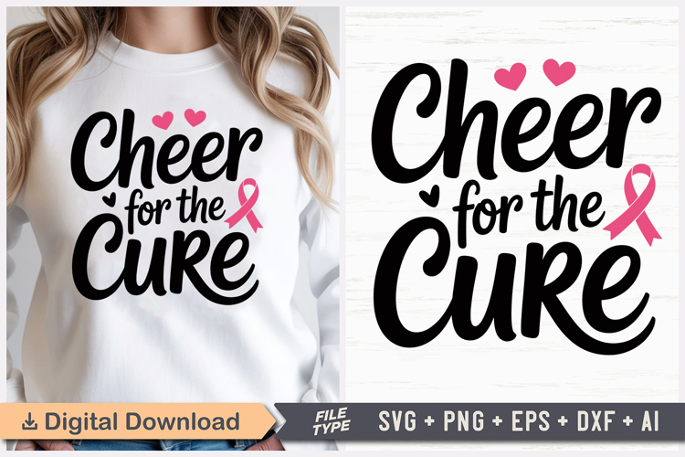 Cheer For The Cure SVG | Breast Cancer Awareness SVG