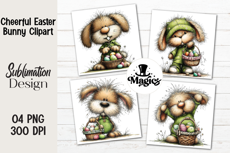 Whimsical Easter Bunny Clipart