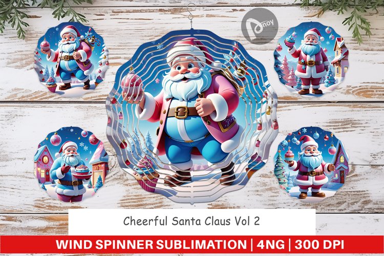 Wind Spinner Cheerful Santa Claus