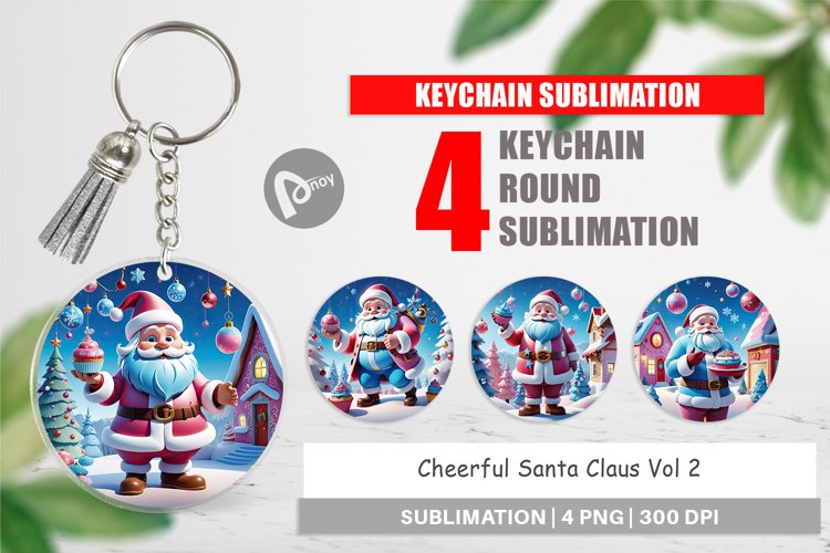 Keychain Cheerful Santa Claus