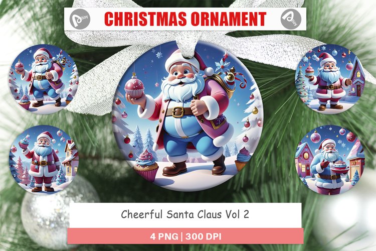 Christmas Ornaments Cheerful Santa Claus