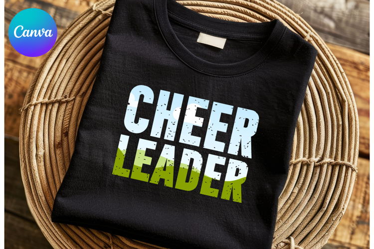 Cheerleader Football Canva Frame Sport Distressed Shirt