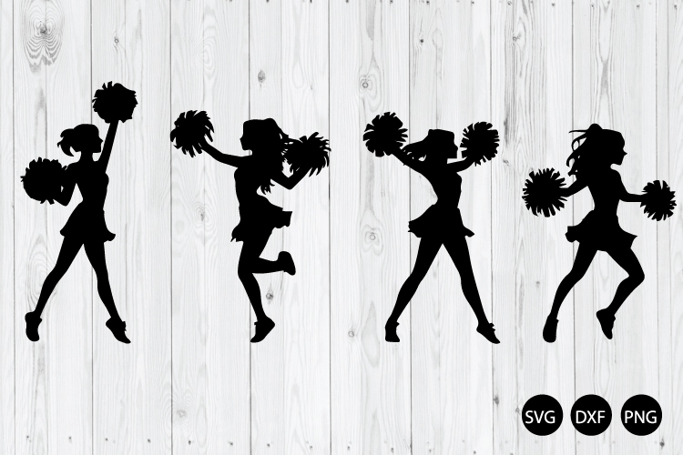 Cheerleader Silhouette Svg