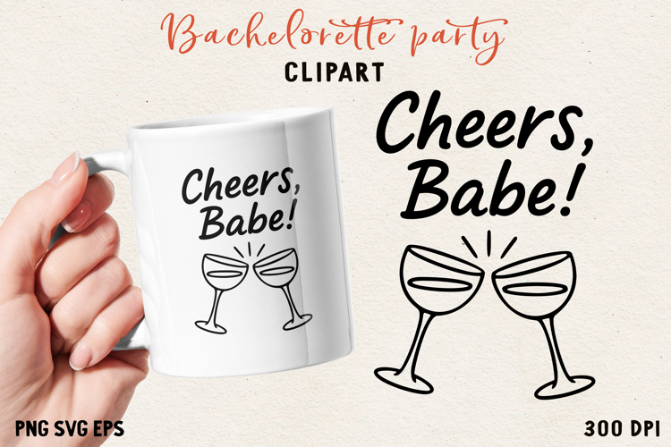 Bachelorette Party Line Art Clipart Bride SVG PNG EPS