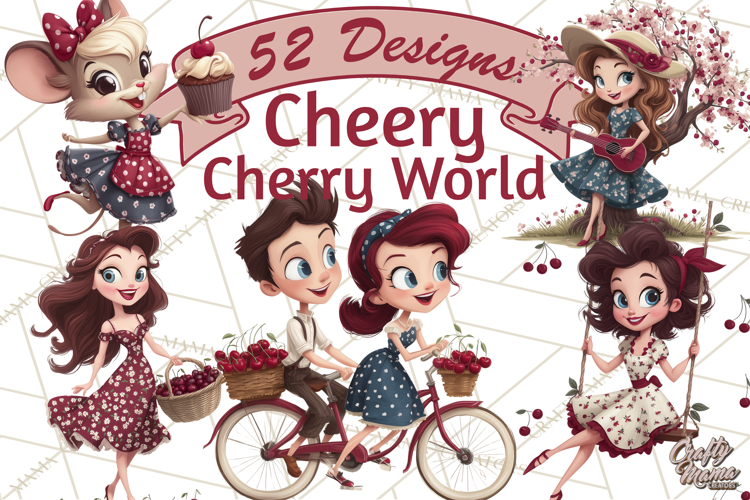 Cherry Mini World Clipart, PNG, Baking & Gardening Clip Art