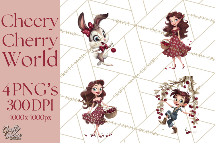 Cherry Mini World Clipart, PNG, Baking & Gardening Clip Art