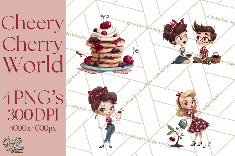 Cherry Mini World Clipart, PNG, Baking & Gardening Clip Art