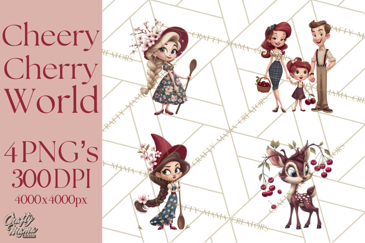 Cherry Mini World Clipart, PNG, Baking & Gardening Clip Art