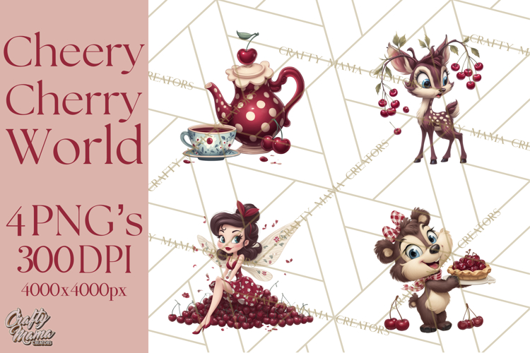 Cherry Mini World Clipart, PNG, Baking & Gardening Clip Art
