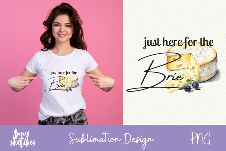 Brie French Cheese Sublimation Design Paris PNG Clipart