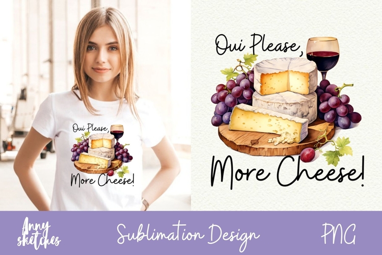 Brie French Cheese Sublimation Design Paris PNG Clipart