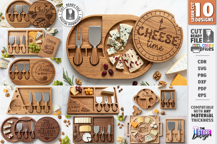 Cheese Board Laser Cut Bundle | Serving Tray | Serving Board