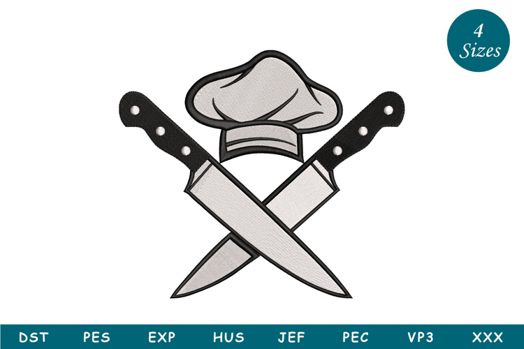 Chef Hat Embroidery Design