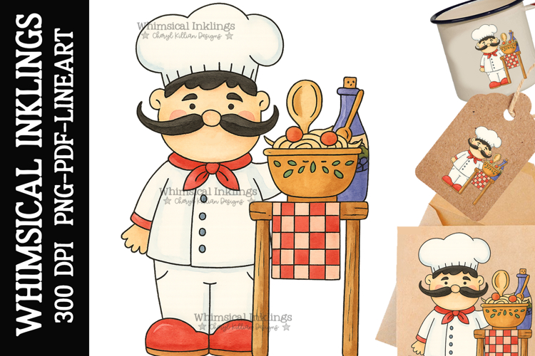 Chef Luigi Sublimation Clipart