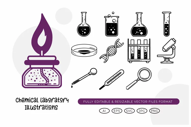 Chemical Laboratory Illustrations