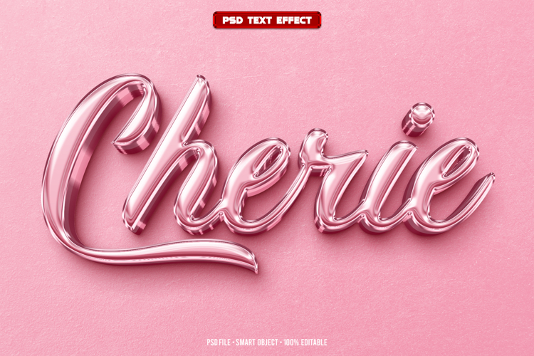 Cherie 3D editable text effect