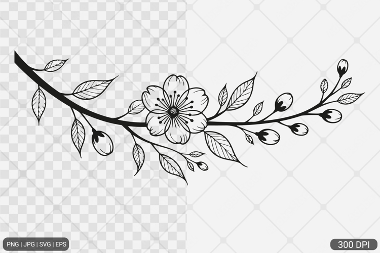 Cherry Blossom SVG PNG