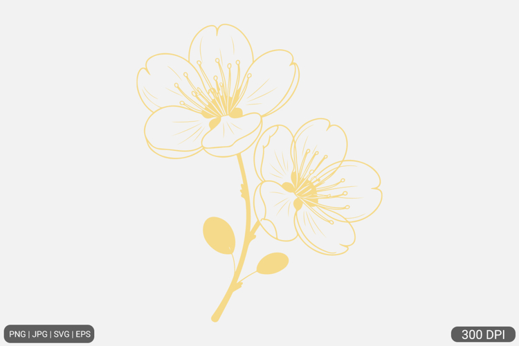 Cherry Blossom SVG PNG