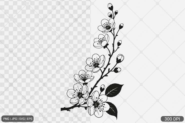 Cherry Blossom SVG PNG