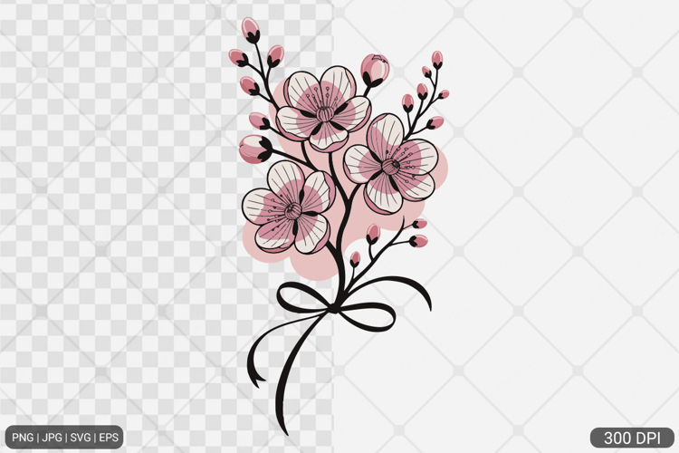 Cherry Blossom SVG PNG