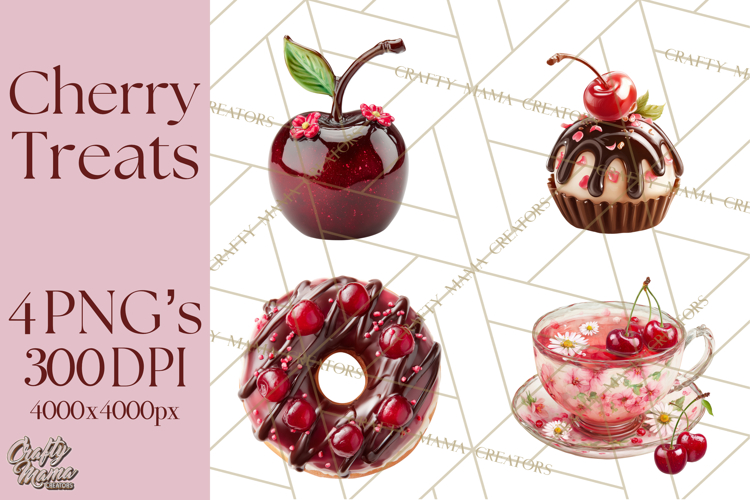 Cherry Clipart PNG, Printable Desserts   Drinks