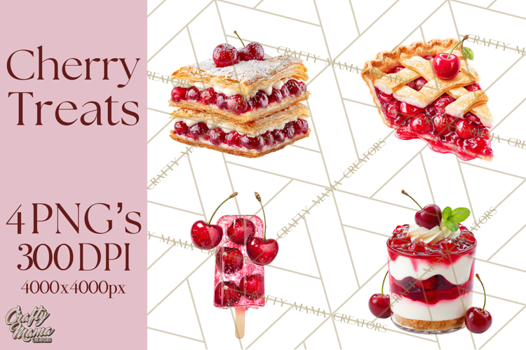 Cherry Clipart PNG, Printable Desserts   Drinks