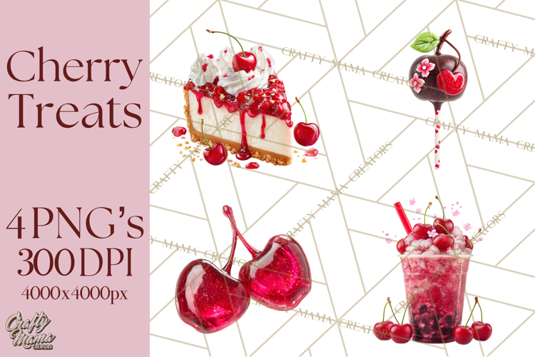 Cherry Clipart PNG, Printable Desserts   Drinks