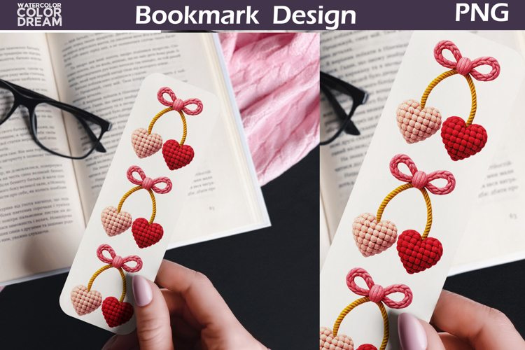 Valentine Cherry Bookmarks | Love Heart Bookmark