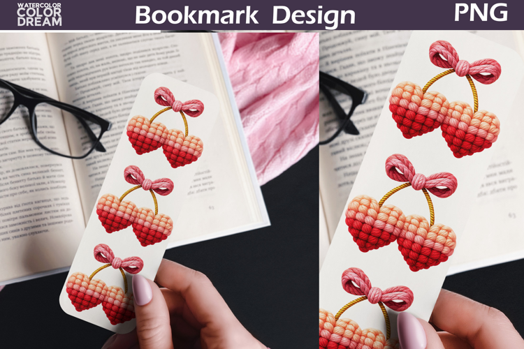 Valentine Cherry Bookmarks | Love Heart Bookmark