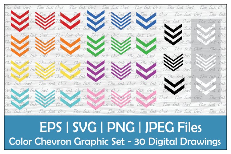 Colorful Chevron Vector Clipart Bundle example image 1