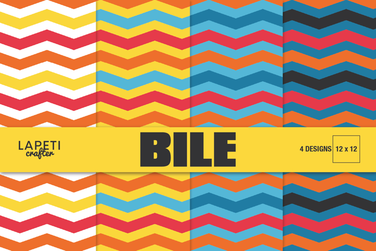 Chevron Digital Paper, Colorful Zigzag Scrapbook Paper 12x12