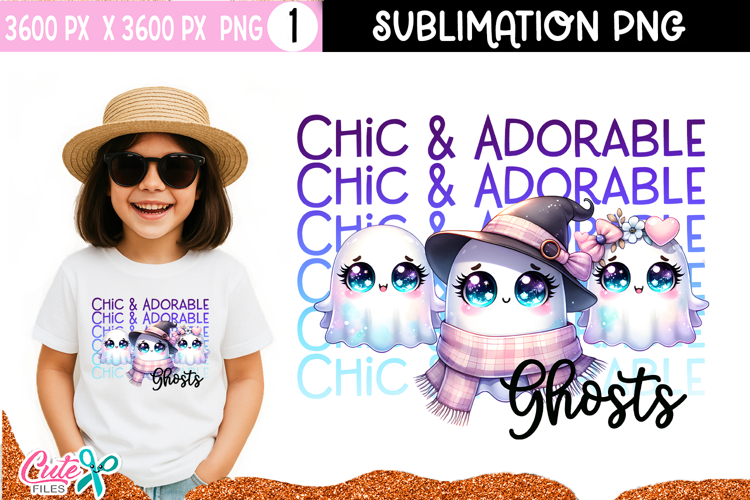 Chic and Adorable Ghosts | Fashion Sublimation