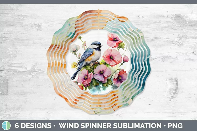 Chickadee Wind Spinner | Sublimation Spinner Designs